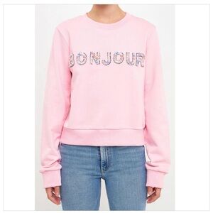 BONJOUR Light Pink Barbie Sweatshirt M(6) Size